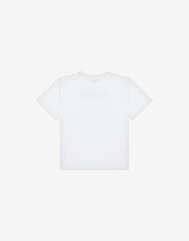 Maxi jersey T-shirt Message Print White Moschino 1