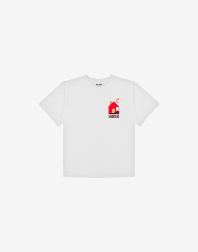 棉质针织 Maxi T 恤 Archive 白色 Moschino 0