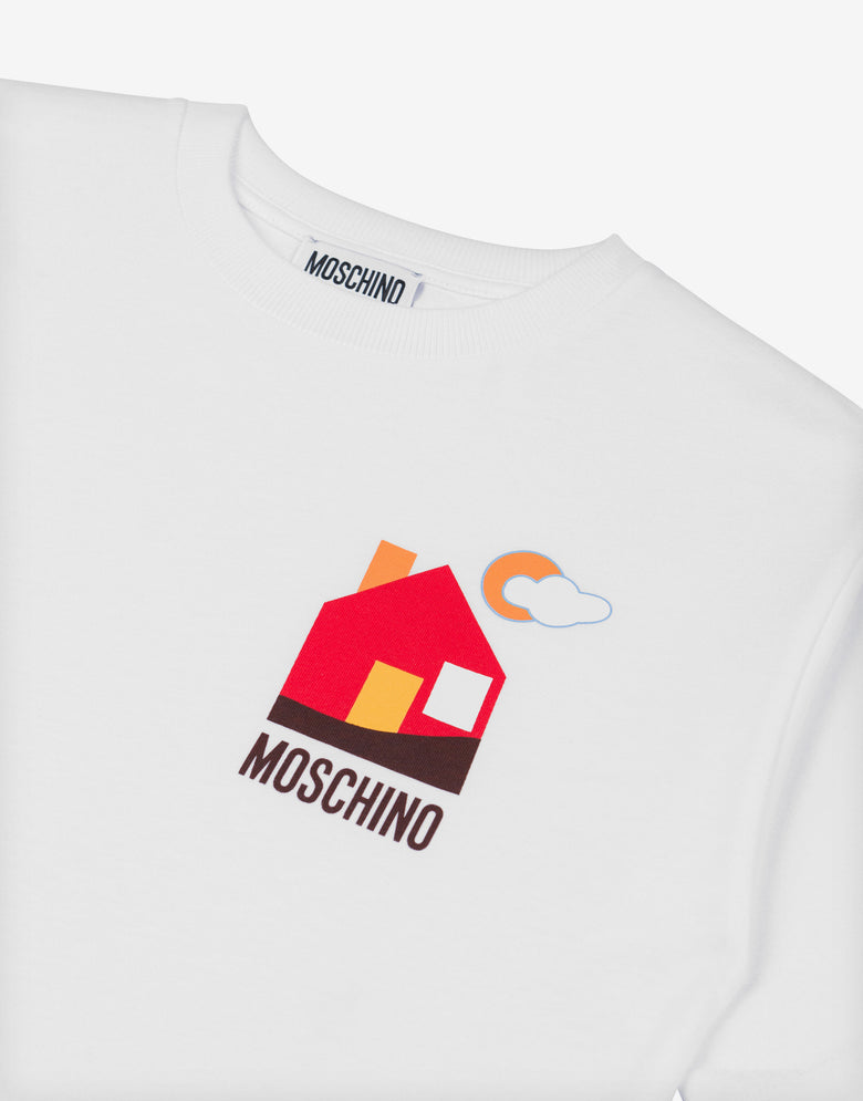 棉质针织 Maxi T 恤 Archive 白色 Moschino 2