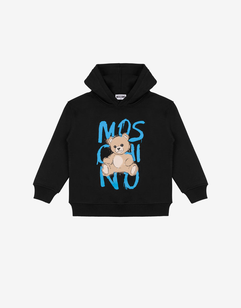 棉质连帽衫 Moschino 泰迪熊 黑色 Moschino 0