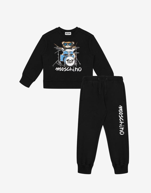 Teddy Bear fleece tracksuit Black Moschino 0