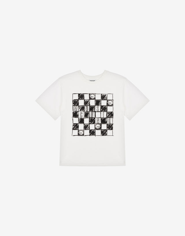 印花纯棉针织宽松 T 恤  Moschino 0