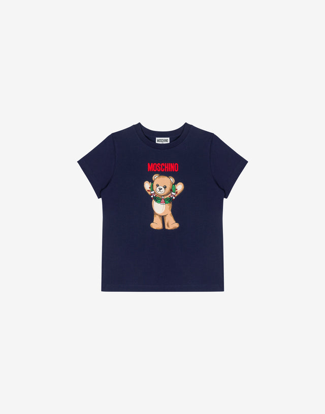 Moschino 泰迪熊纯棉针织 T 恤 深蓝色 Moschino 0