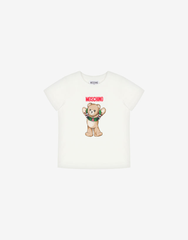 Moschino 泰迪熊纯棉针织 T 恤 白色 Moschino 0