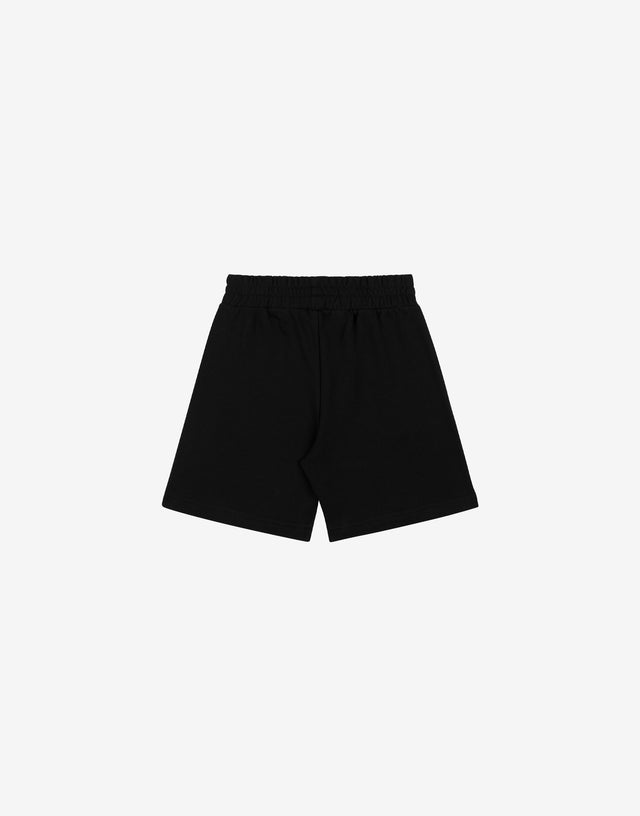Pantalón corto de felpa con logotipo estampado Negro Moschino 1