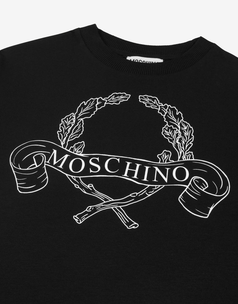 月桂冠纯棉针织 T 恤 黑色 Moschino 2