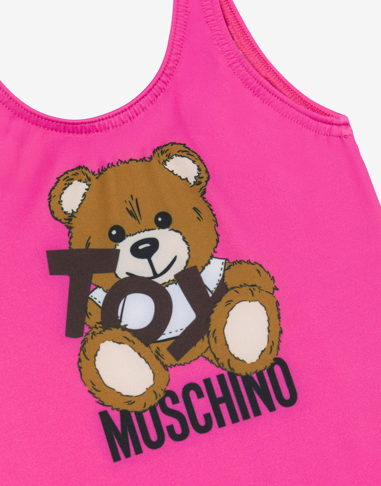 泰迪熊莱卡连体泳衣 紫红色 Moschino 2
