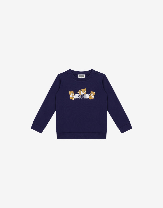 Cotton sweatshirt Teddy Bear Blue Navy Moschino 0