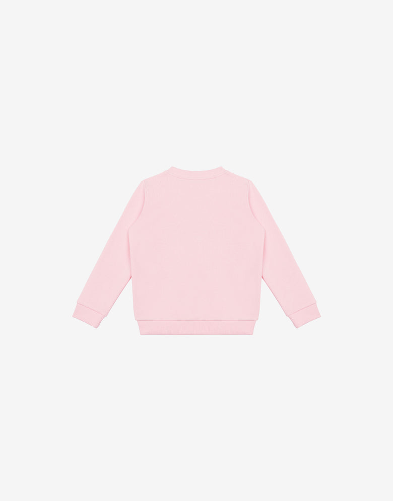 Sudadera de algodón Teddy Bear Rosa pastel Moschino 1