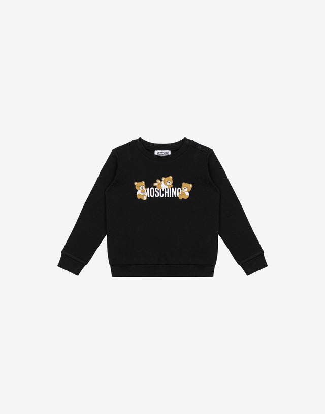Cotton sweatshirt Teddy Bear Black Moschino 0