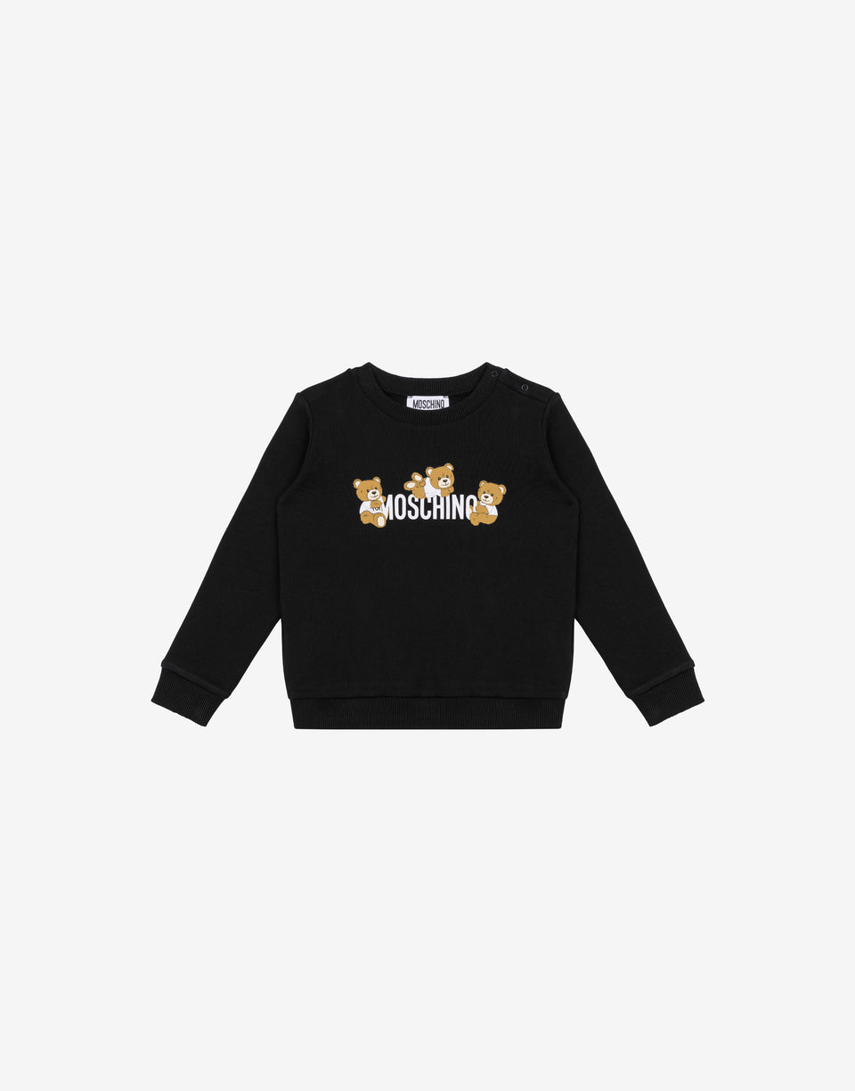 Cotton sweatshirt Teddy Bear Black Moschino 0
