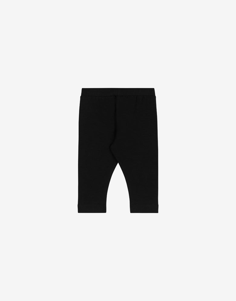 Logo Print jersey leggings Black Moschino 1