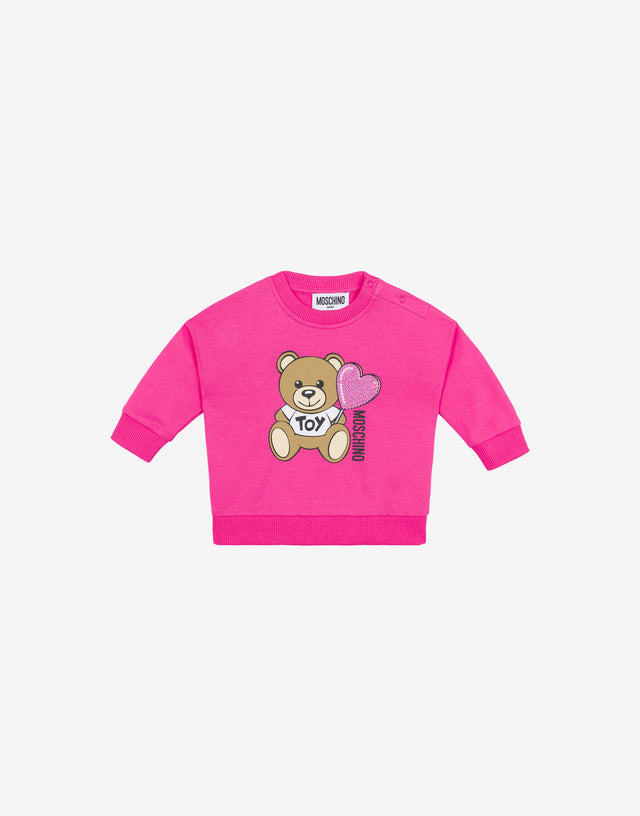 Cotton sweatshirt Teddy Bear Fuchsia Moschino 0