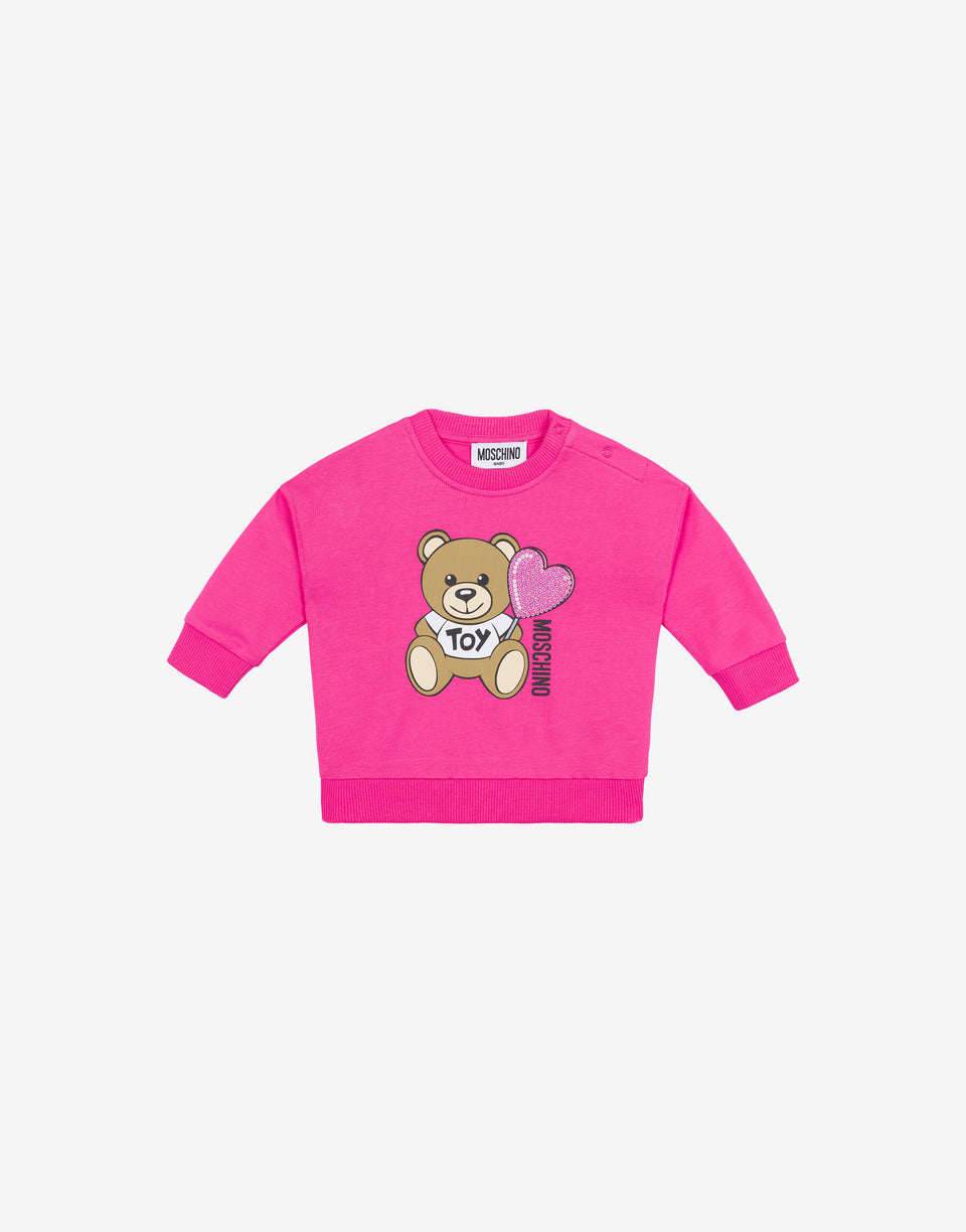 Cotton sweatshirt Teddy Bear Fuchsia Moschino 0