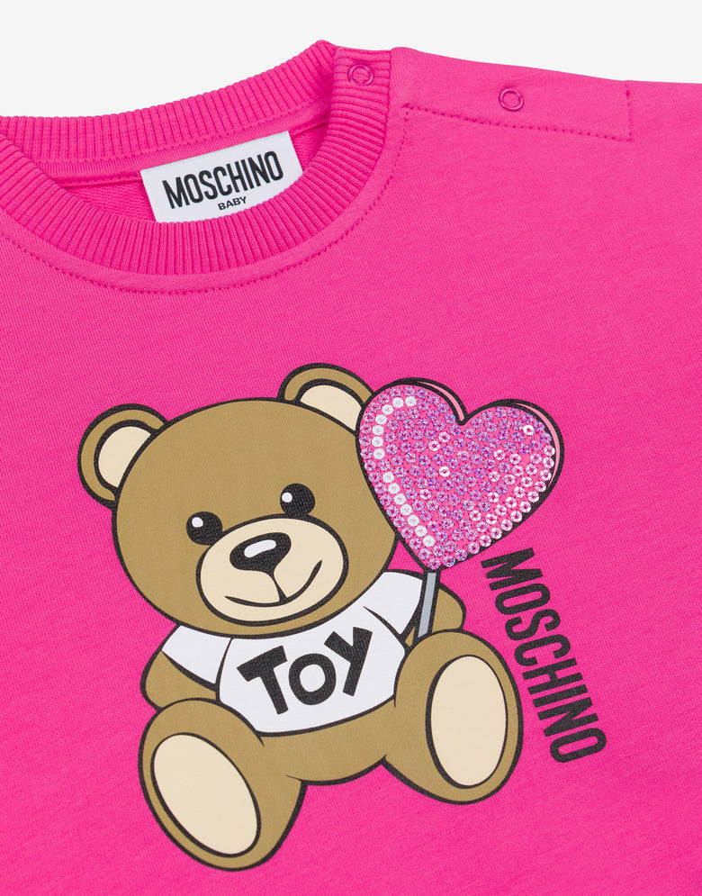 Cotton sweatshirt Teddy Bear Fuchsia Moschino 2