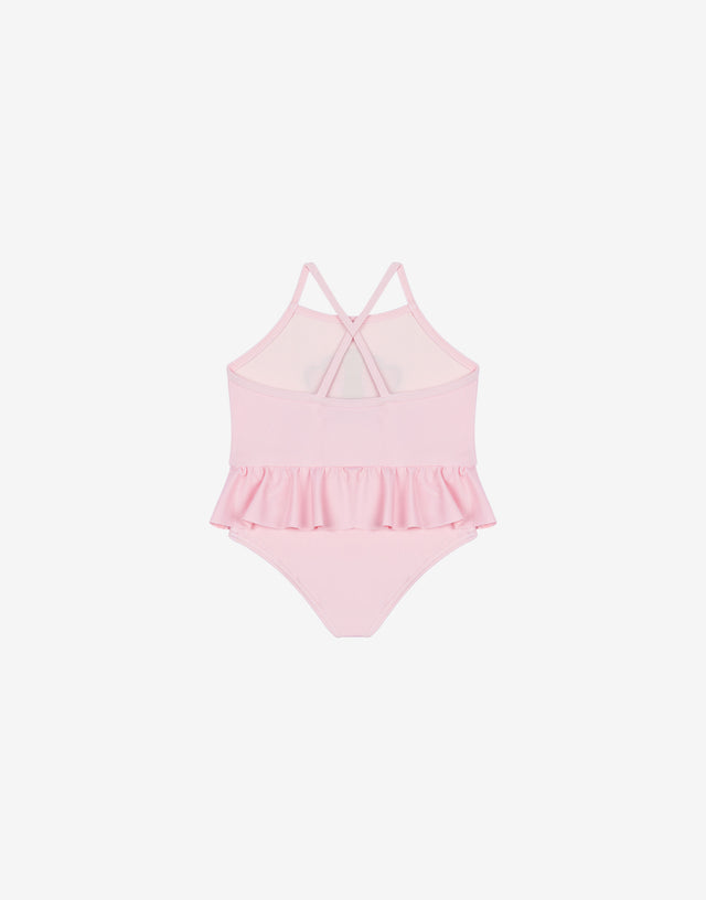 Lycra one-piece swimsuit Teddy Bear Confetti pink Moschino 1