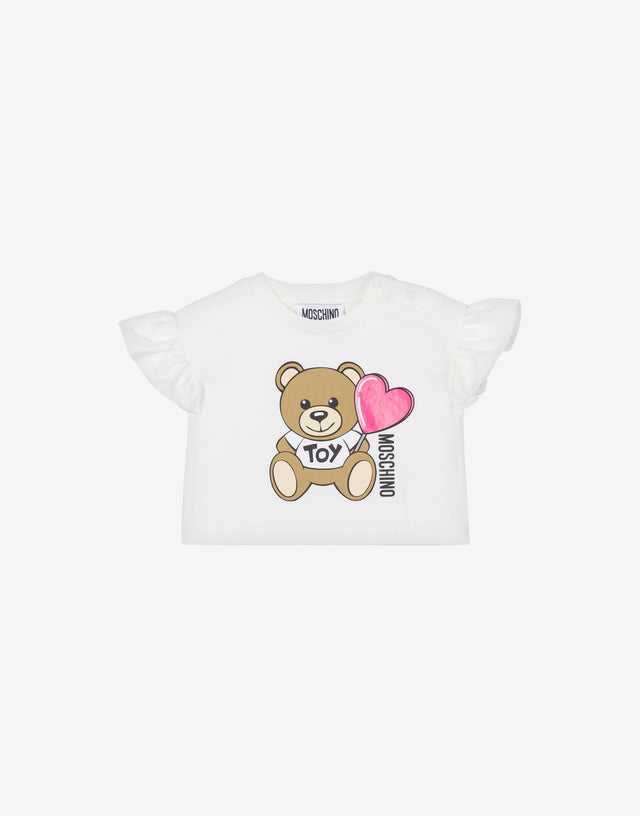 Jersey T-shirt Teddy Bear White Moschino 0