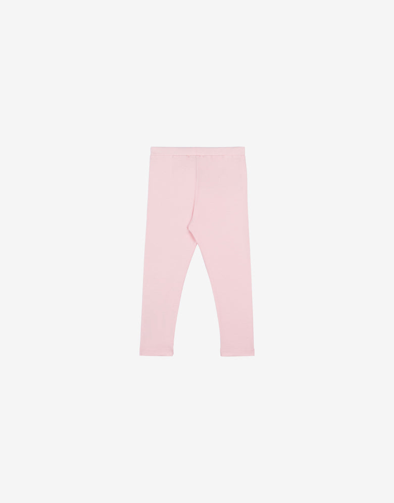 Leggings de punto con logotipo Rosa claro Moschino 1