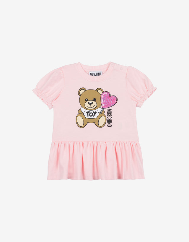 Jersey dress Teddy Bear Pink Moschino 0