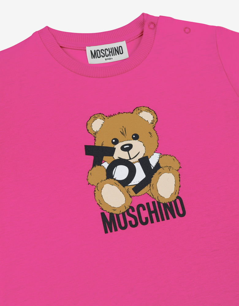 Sweatshirt dress Teddy Bear Pink Moschino 2