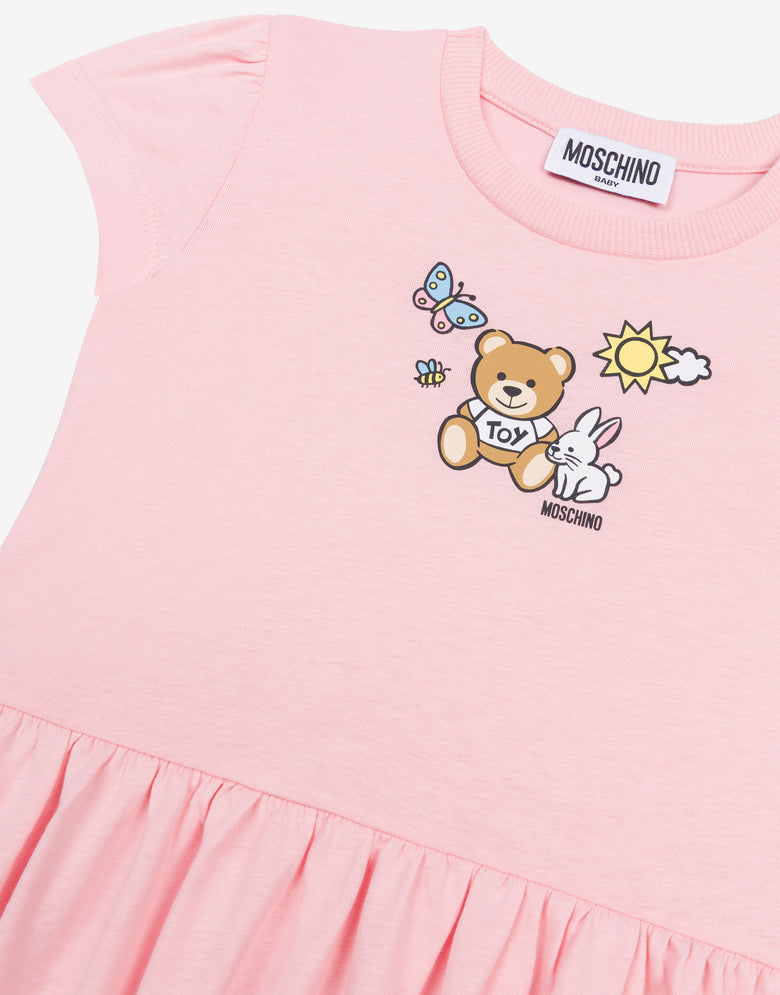 Jersey dress Teddy Bear Confetti pink Moschino 2