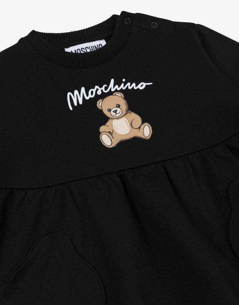 Moschino Teddy Bear printed cotton fleece dress Black Moschino 2