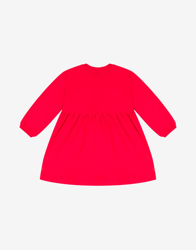 Moschino Vestido de felpa de algodón estampado Teddy Bear Rojo Moschino 1