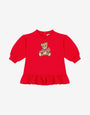 Moschino Vestido de felpa de algodón Teddy Bear