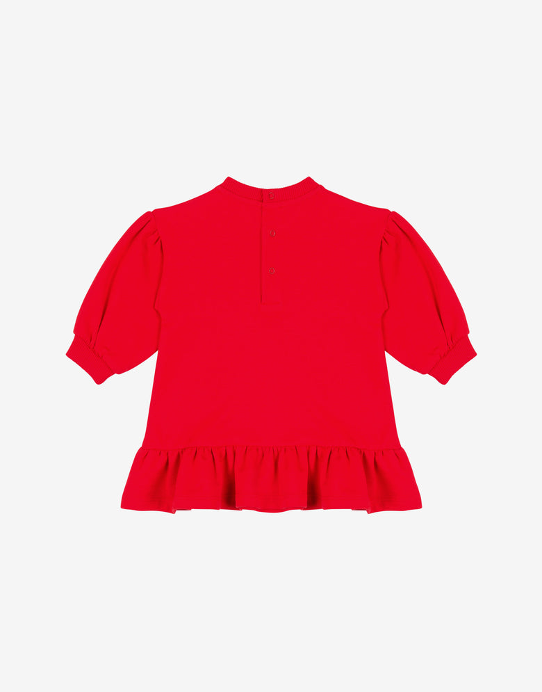 Moschino Vestido de felpa de algodón Teddy Bear Rojo Moschino 1