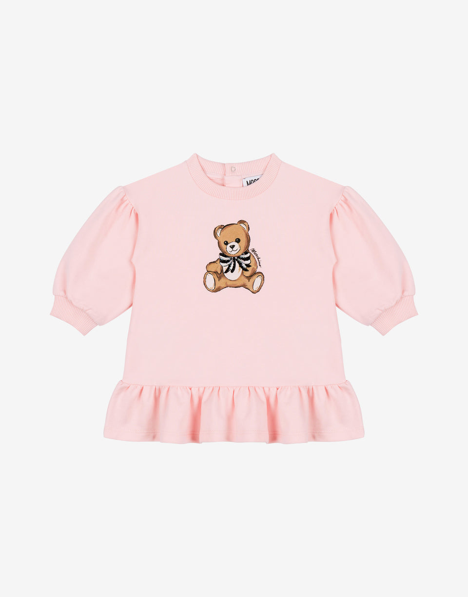 Moschino Teddy Bear Cotton Plush Dress Confetti pink Moschino 0