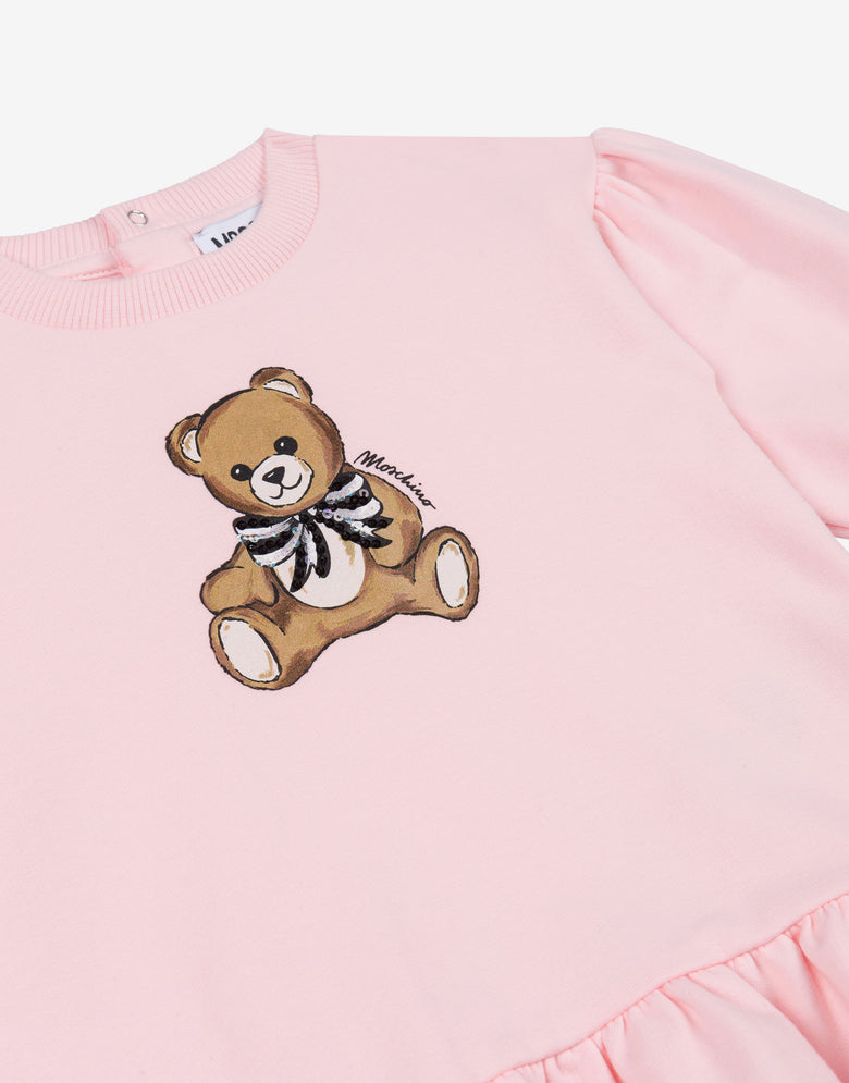 Moschino Teddy Bear Cotton Plush Dress Confetti pink Moschino 2
