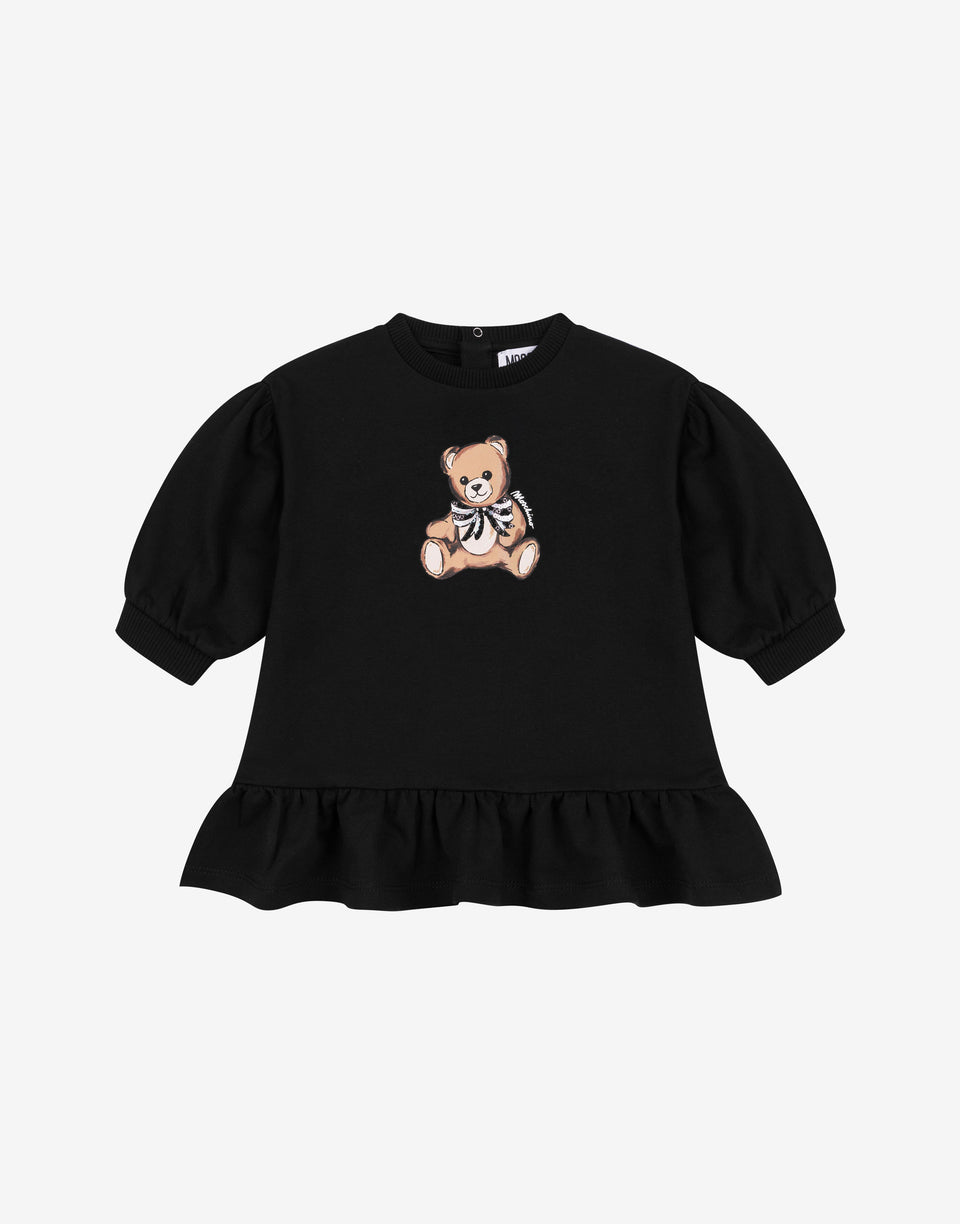 Moschino Teddy Bear Cotton Plush Dress Black Moschino 0