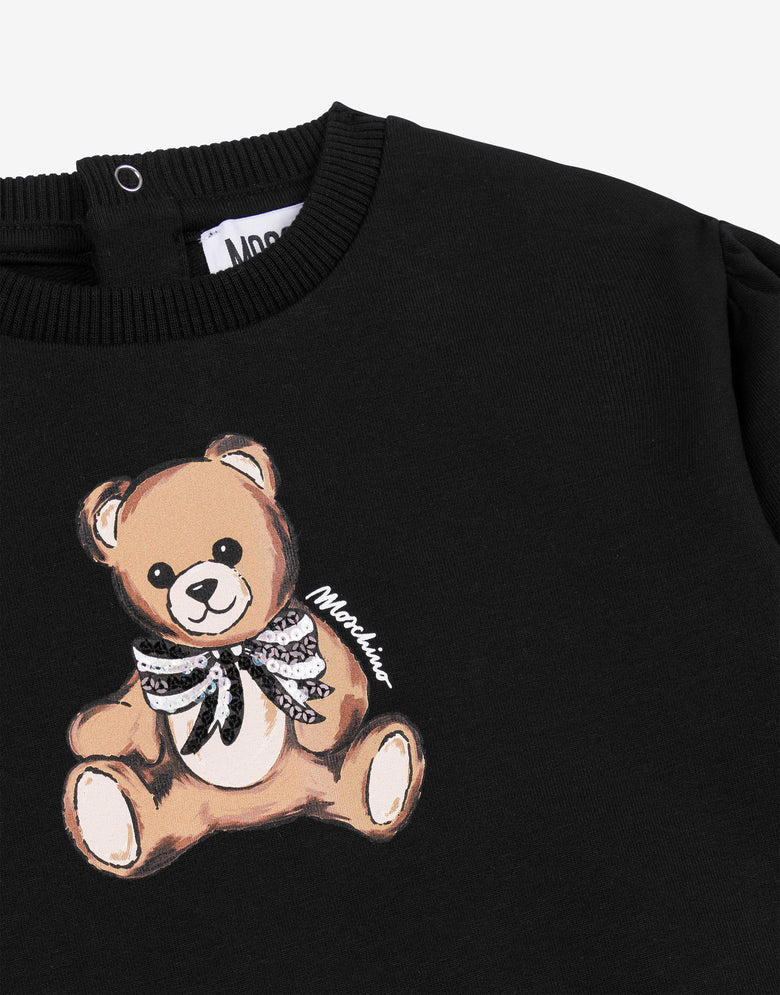 Moschino Teddy Bear Cotton Plush Dress Black Moschino 2
