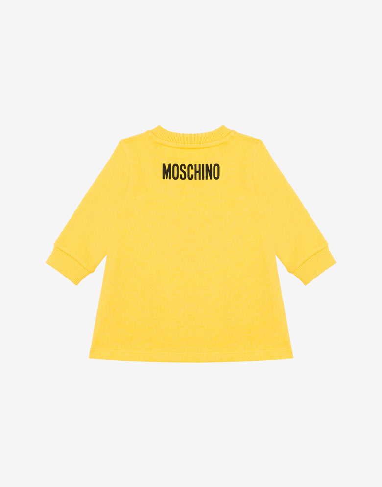 Vestido Smiley® de forro polar de algodón Amarillo Moschino 1
