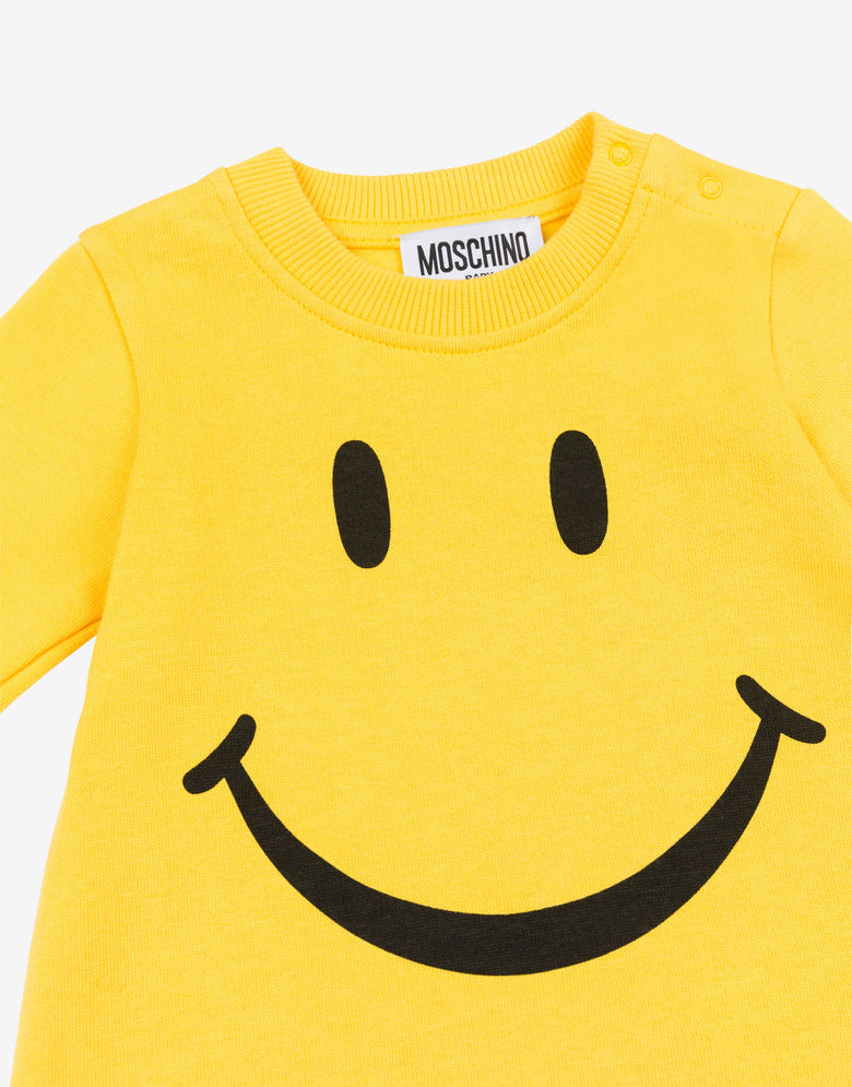 Vestido Smiley® de forro polar de algodón Amarillo Moschino 2