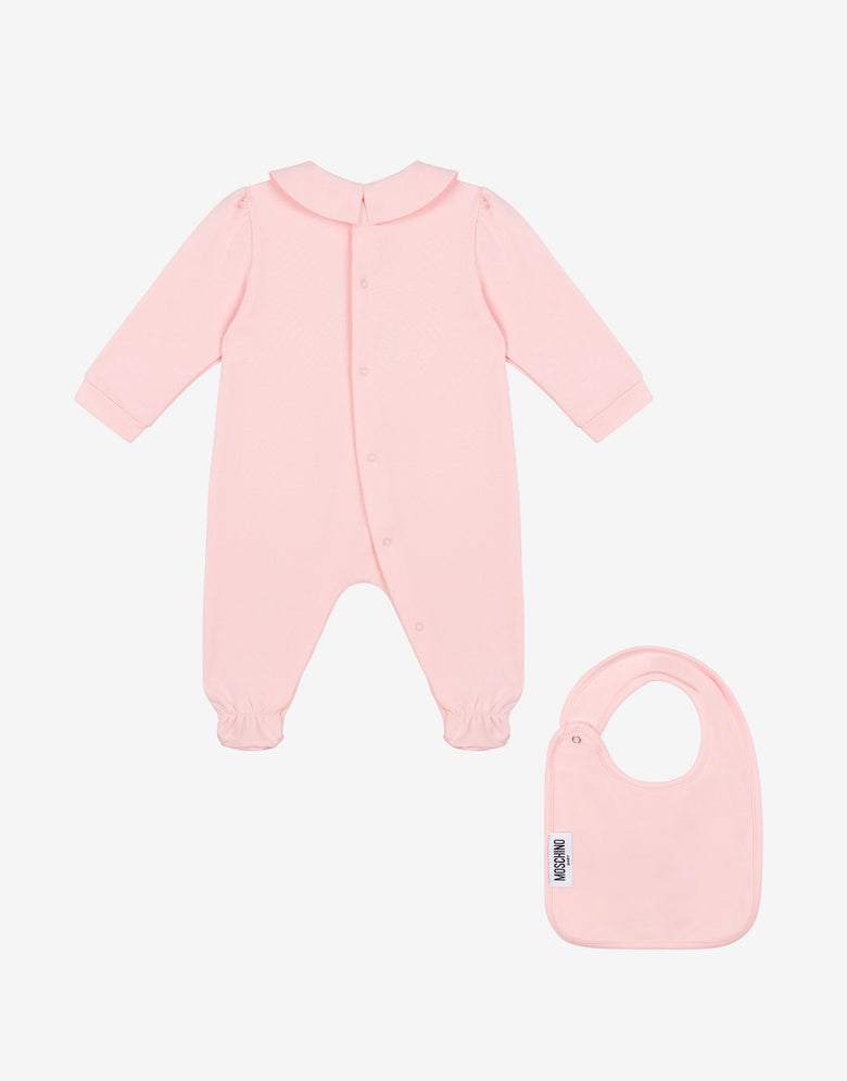 Conjunto de peluche y babero Moschino Teddy Bear Rosa pastel Moschino 1