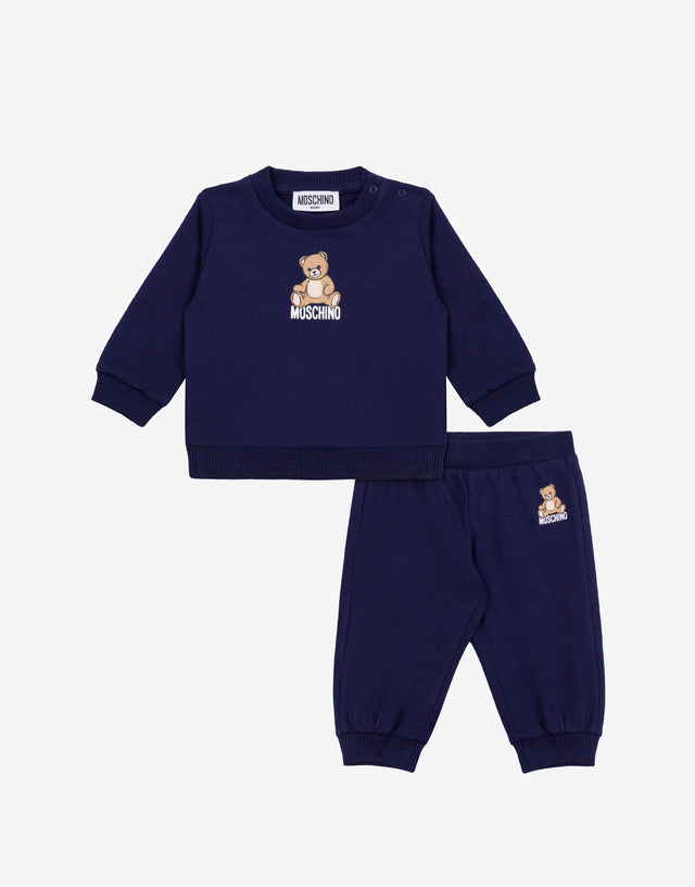 Moschino Teddy Bear cotton fleece tracksuit set Dark blue Moschino 0
