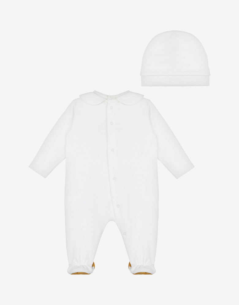 Conjunto de peluche y gorro Teddy Bear Blanco Moschino 1