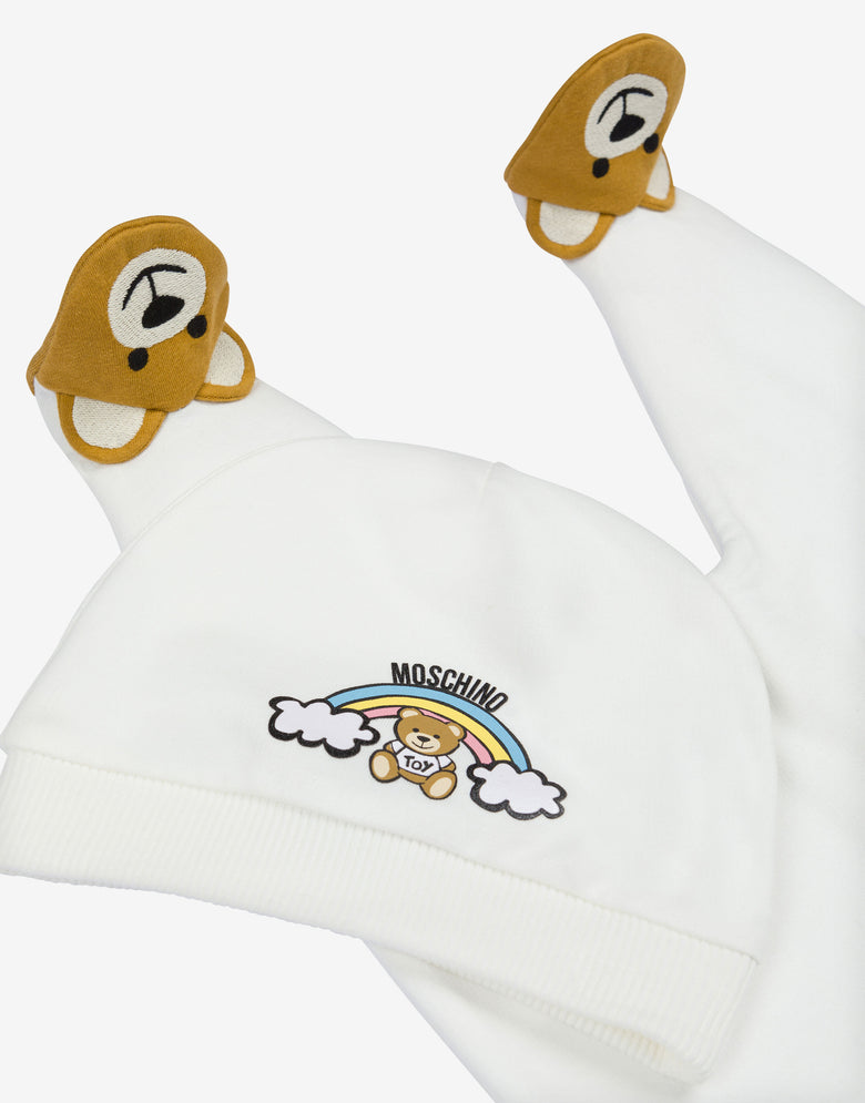 Conjunto de peluche y gorro Teddy Bear Blanco Moschino 2