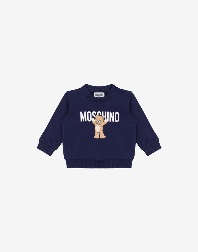 Moschino 泰迪熊印花纯棉运动衫 蓝海军 Moschino 0