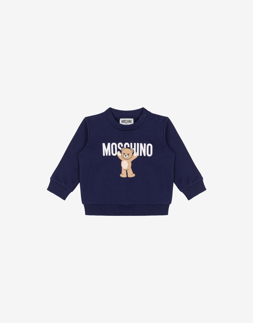 Moschino 泰迪熊印花纯棉运动衫 蓝海军 Moschino 0