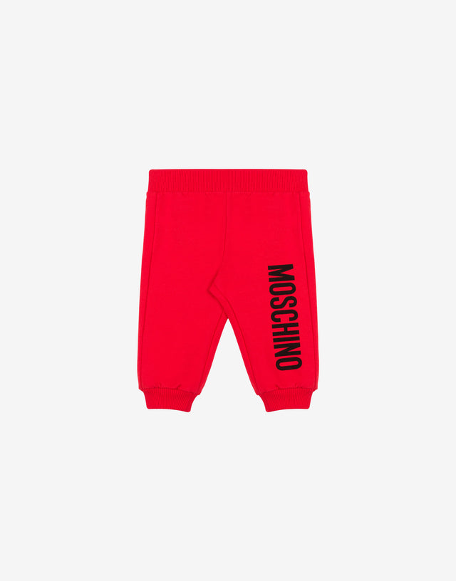 Logo Print绒面长裤 红色 Moschino 0