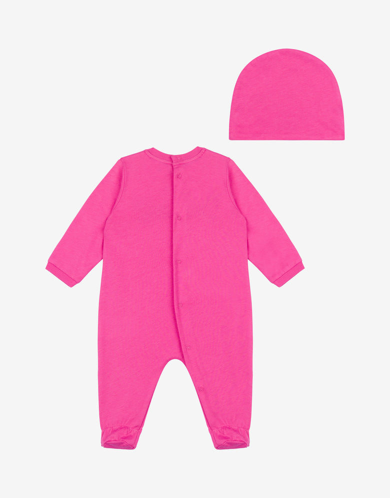 Conjunto de jersey y gorro Osito Teddy Fuchsia Moschino 1