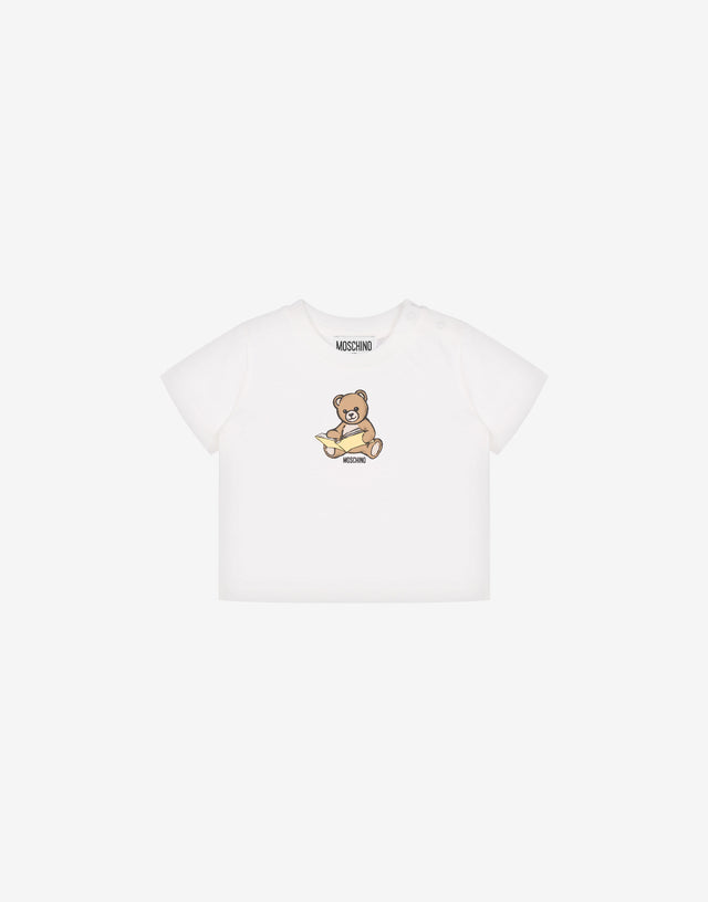 Moschino 泰迪熊纯棉针织 T 恤 白色 Moschino 0