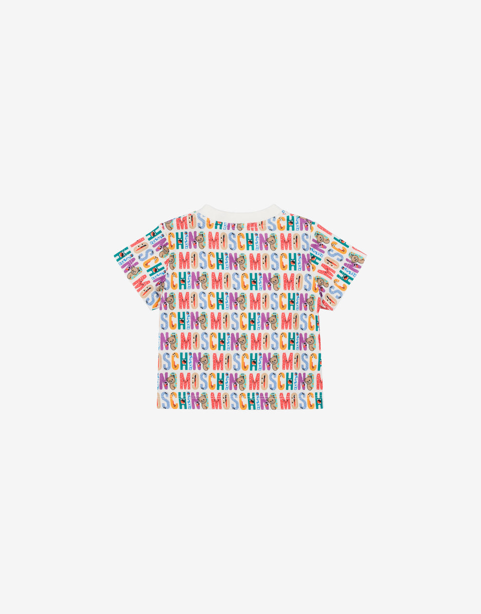 Camiseta de algodón estampada Multicolor Moschino 1