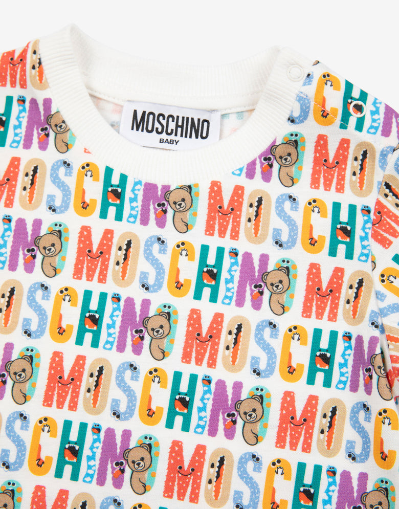 印花棉质 T 恤 彩色 Moschino 2