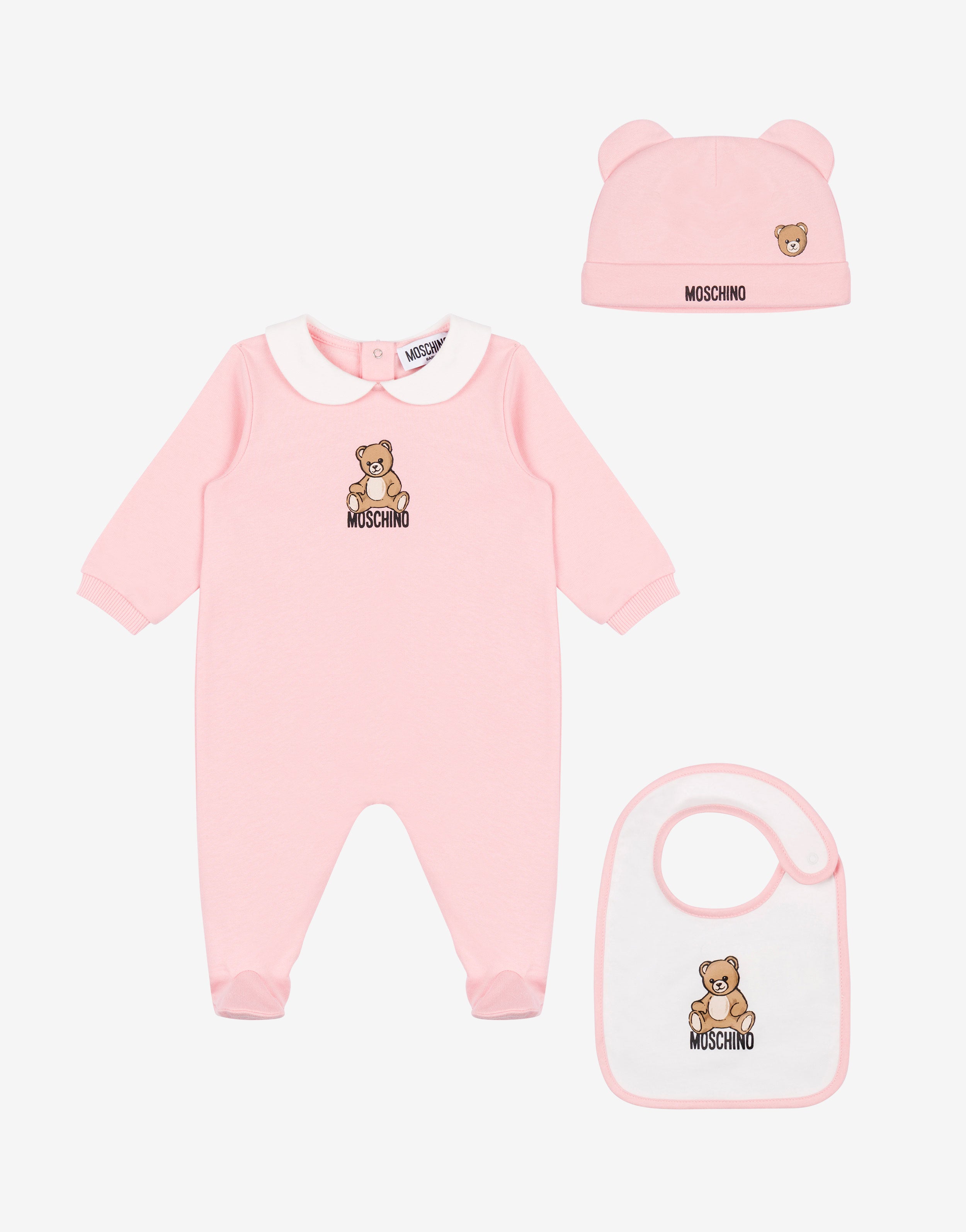 MOSCHINO BABY ロゴ総柄セットアップ Moschino Kids Teddy Bear logo-print Babygrow Set (set Of