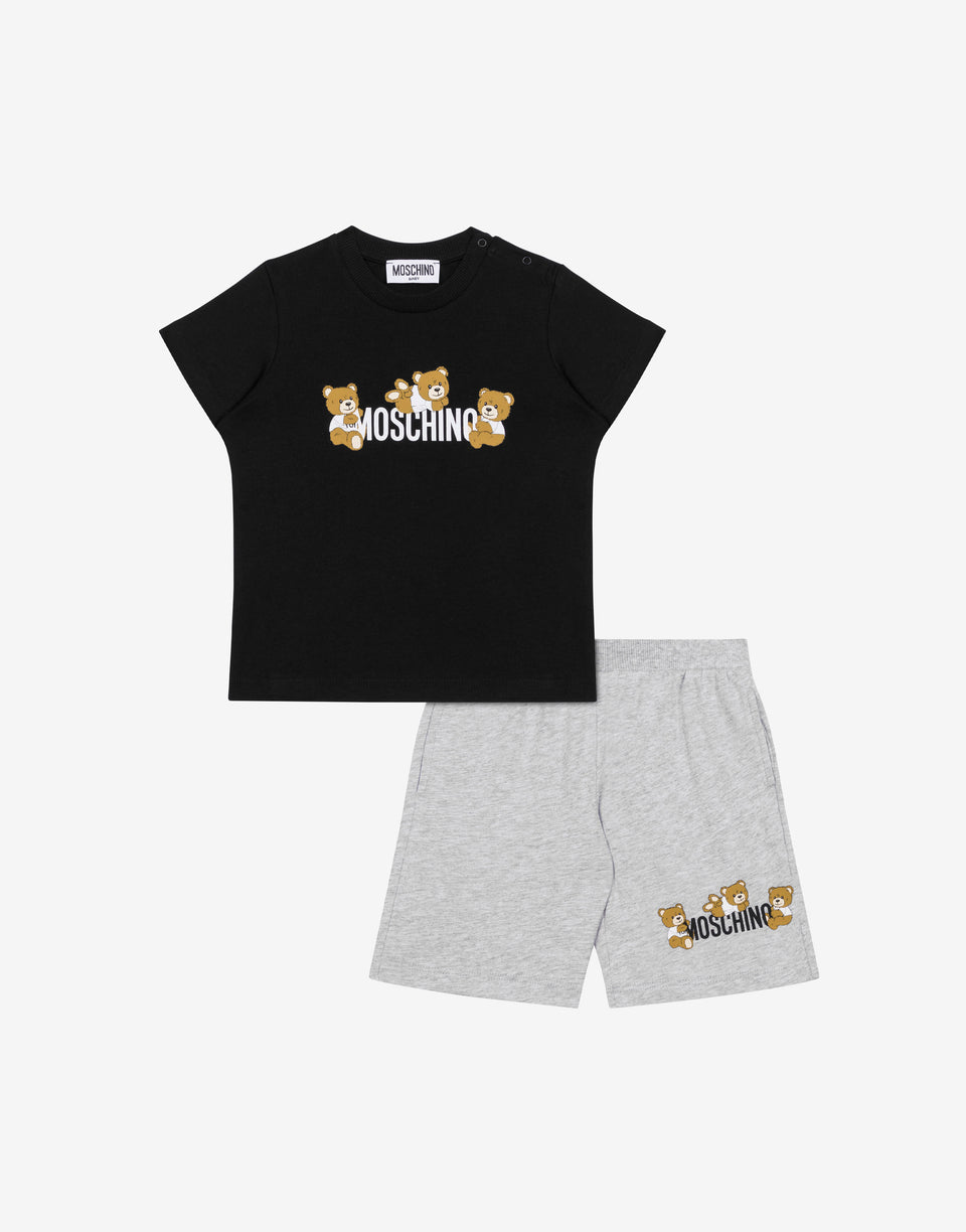 Jersey T-shirt and shorts set Teddy Bear  Moschino 0