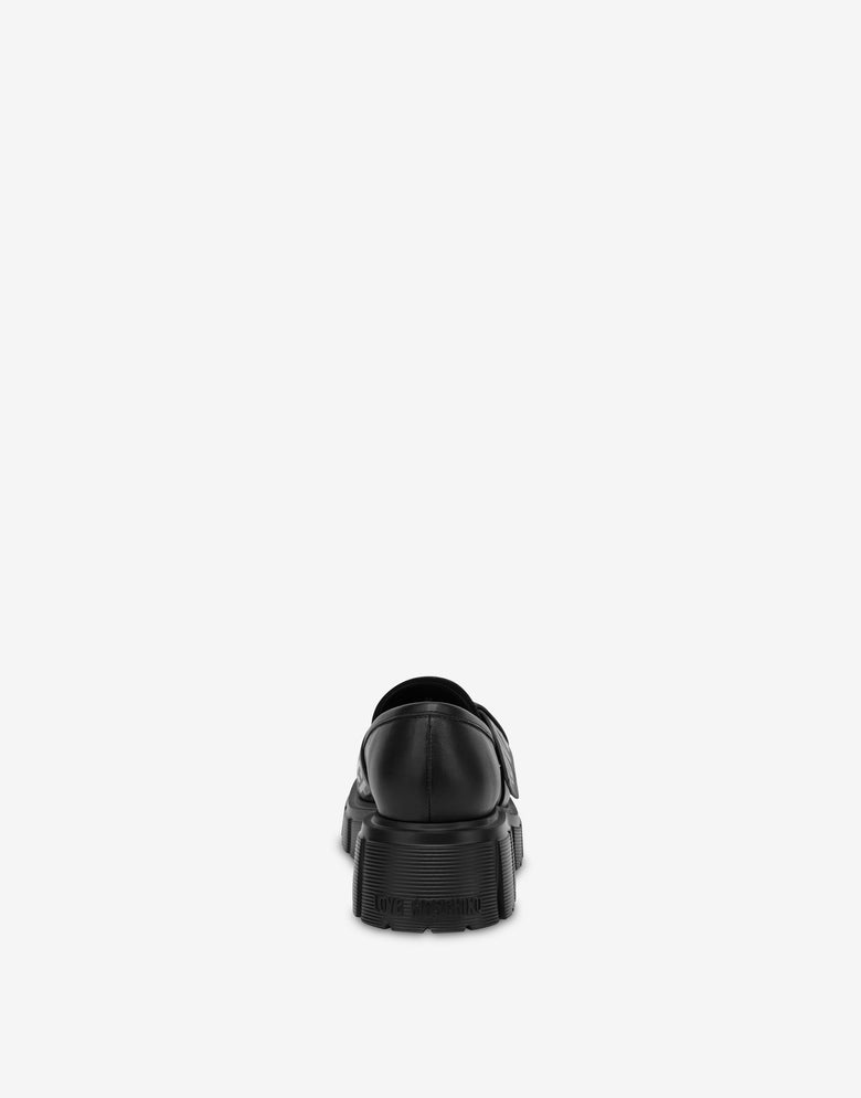 Mocasines de piel de becerro Negro Love Moschino 2