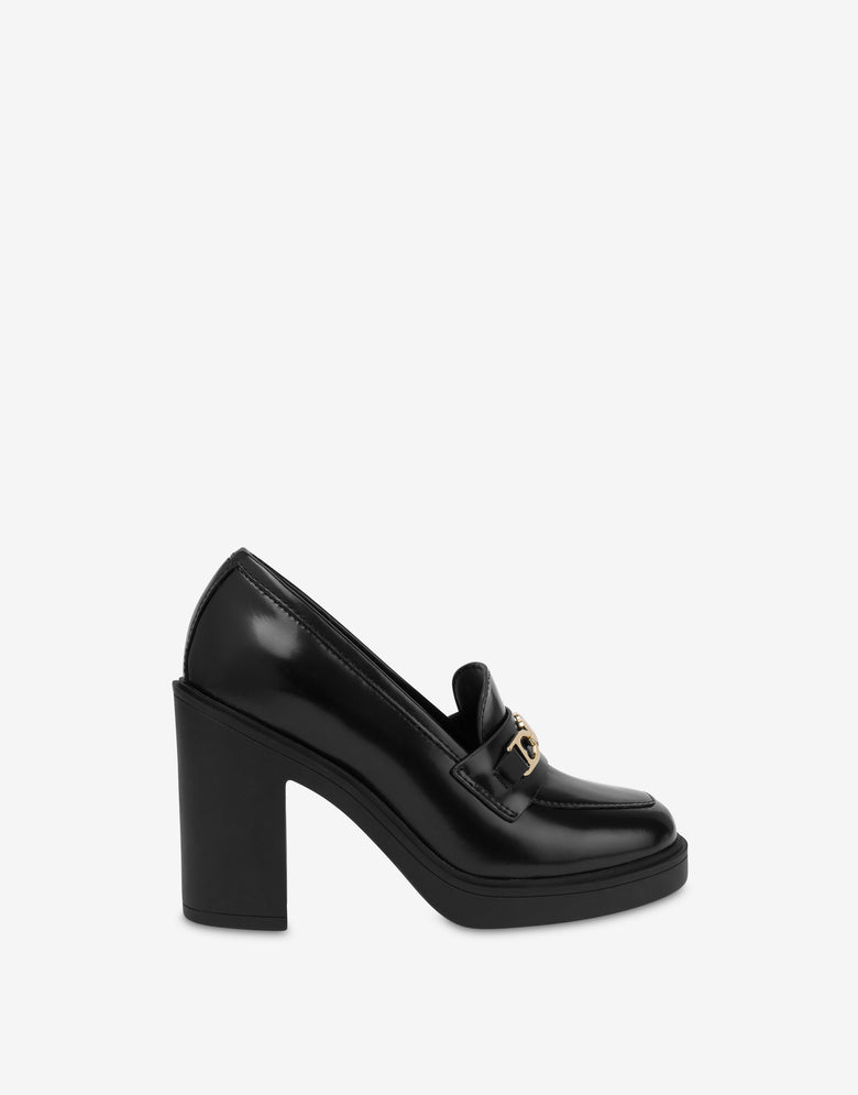 Calfskin pumps Black Love Moschino 1